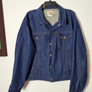 Saddle King Western Denim Jacket Vintage Made In USA Men's Size 52 Big